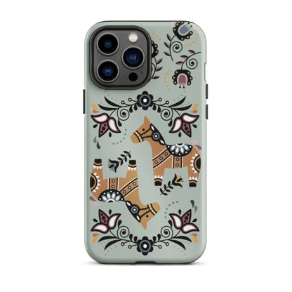 Swedish Dala Horse Tough MagSafe iPhone® Case - The Global Wanderer