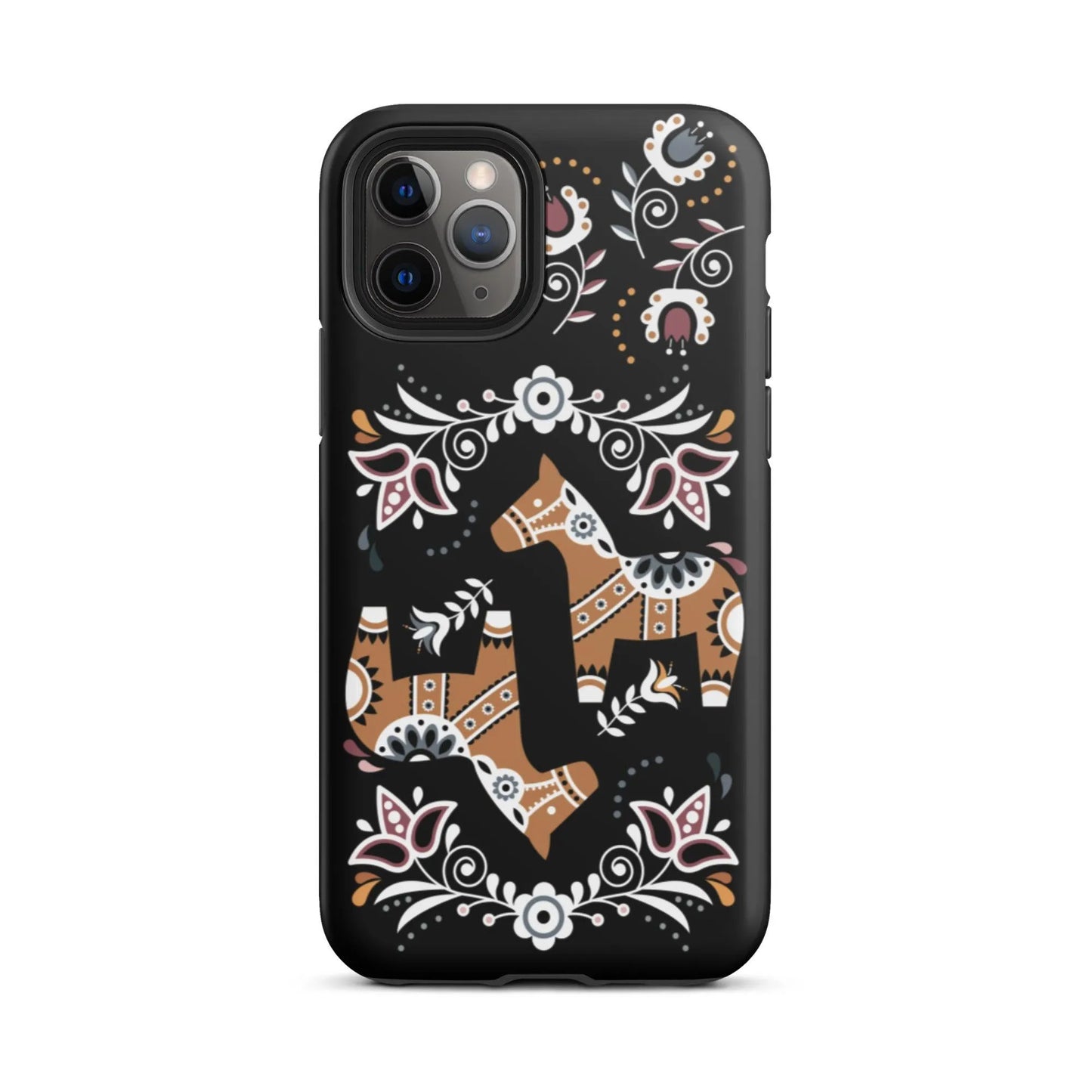 Swedish Dala Horse Tough iPhone case - The Global Wanderer