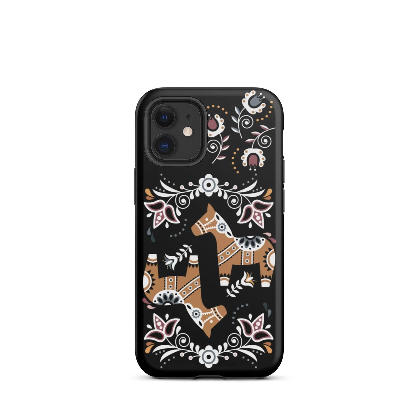 Swedish Dala Horse Tough iPhone case - The Global Wanderer