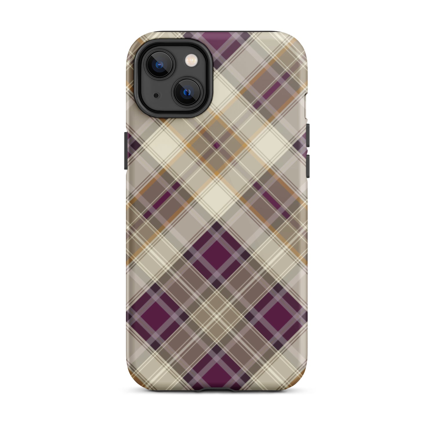 Scottish Plaid Print Tough iPhone 14 Plus case