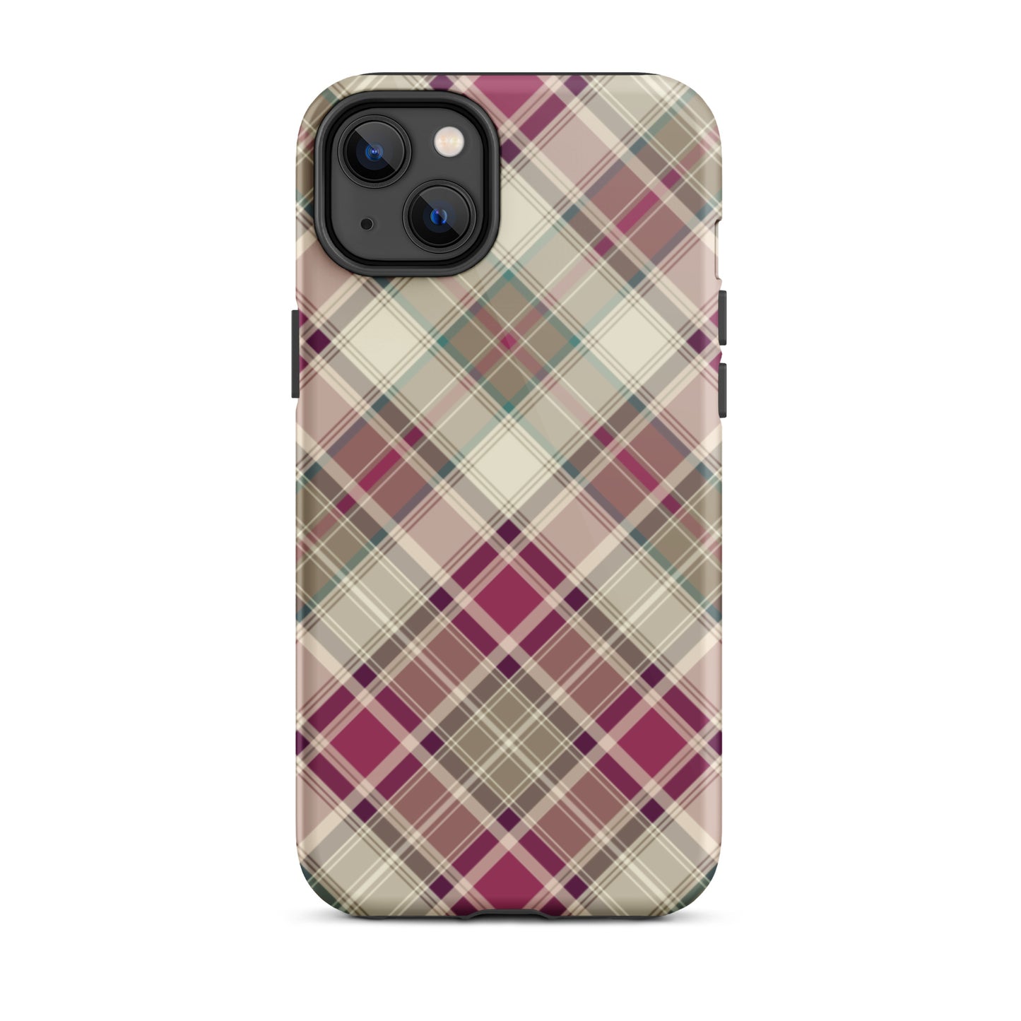 Scottish Plaid Print Tough iPhone 14 Plus  case