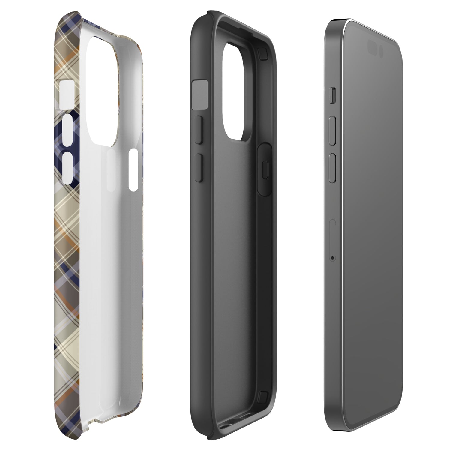 Scottish Plaid Print Tough iPhone 14 Pro Max case