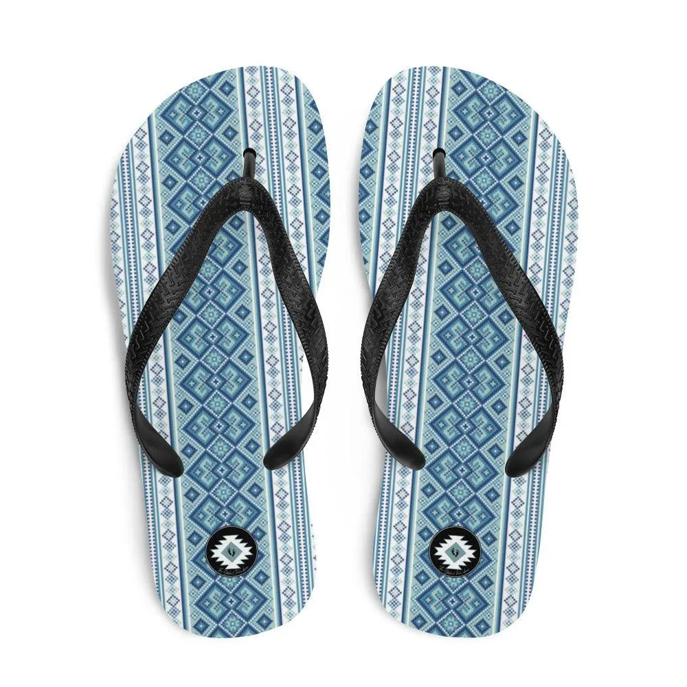 Ukrainian Vyshyvanka Flip Flops - The Global Wanderer