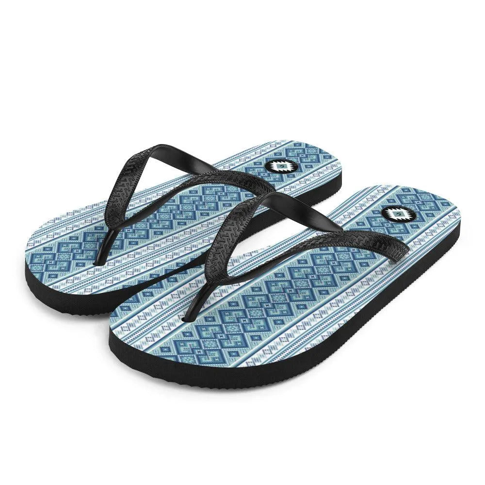 Ukrainian Vyshyvanka Flip Flops - The Global Wanderer