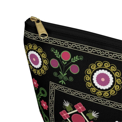 Uzbek Suzani Rug Print Pouch - The Global Wanderer