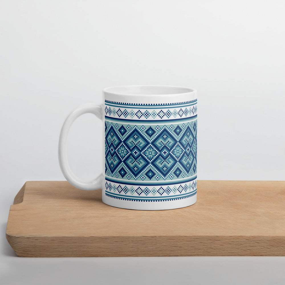 Ukrainian Vyshyvanka coffee mug