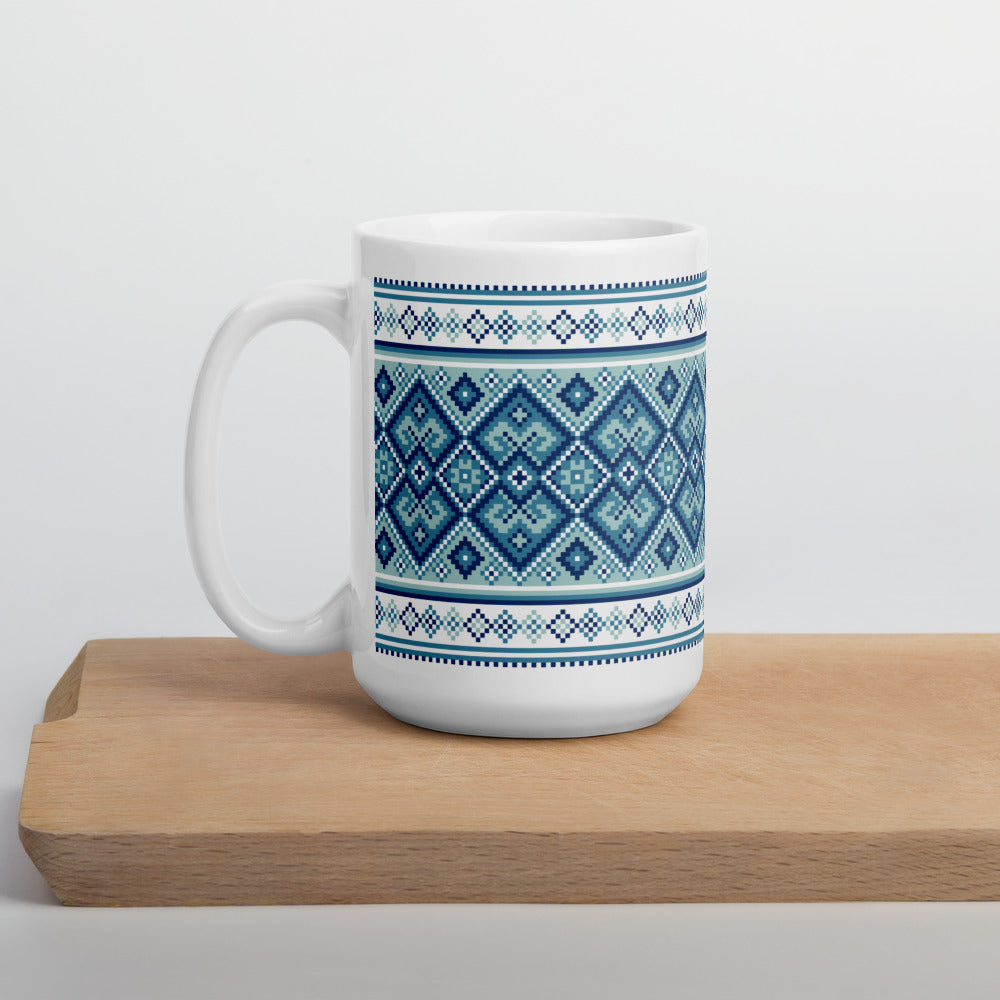 Ukrainian Vyshyvanka coffee mug